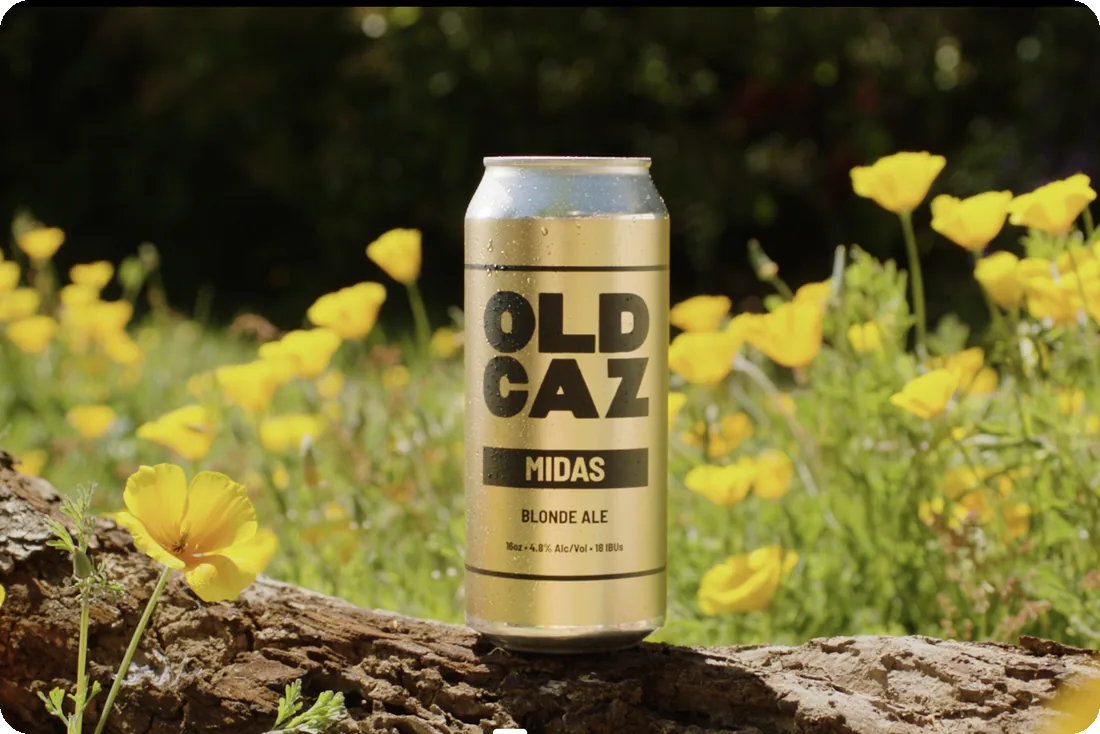 Craft beverage can staged outdoors as a product-storytelling image